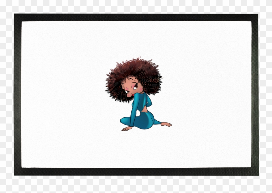 Sitting Betty Light Doormat - Cartoon Clipart
