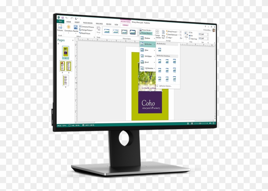 Microsoft Publisher - Computer Monitor Clipart