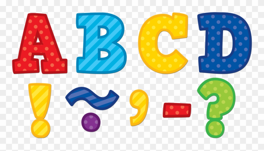 Playful Patterns Bold Block 3" Magnetic Letters Clipart