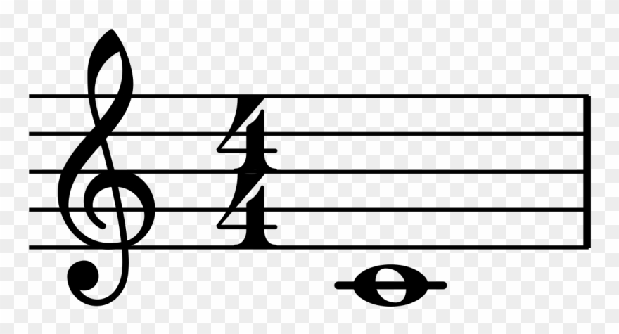 Musicxml C Whole Note - E Minor Key Signature Clipart