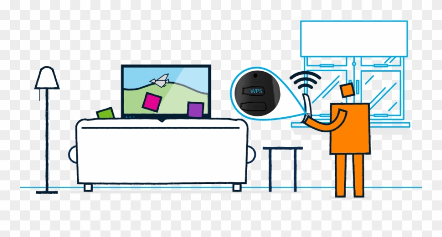 Connecting Using Wps - Cartoon Clipart