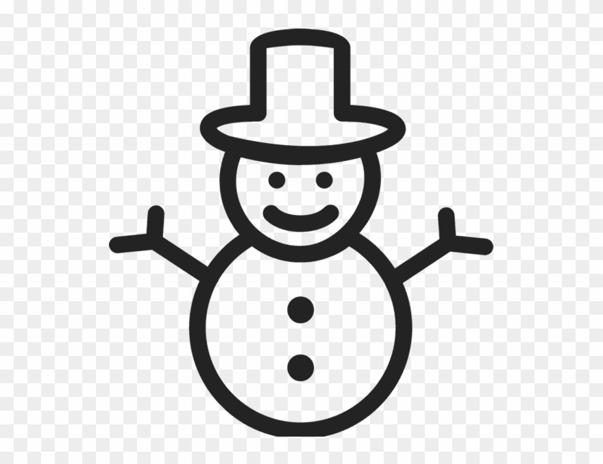 Snowman Rubber Stamp - Snowman Symbol Clipart