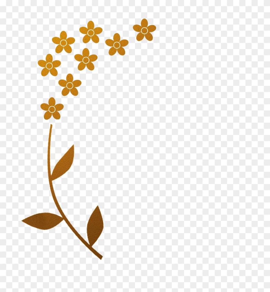 Meet Alysim - Floral Border Design Gold Clipart