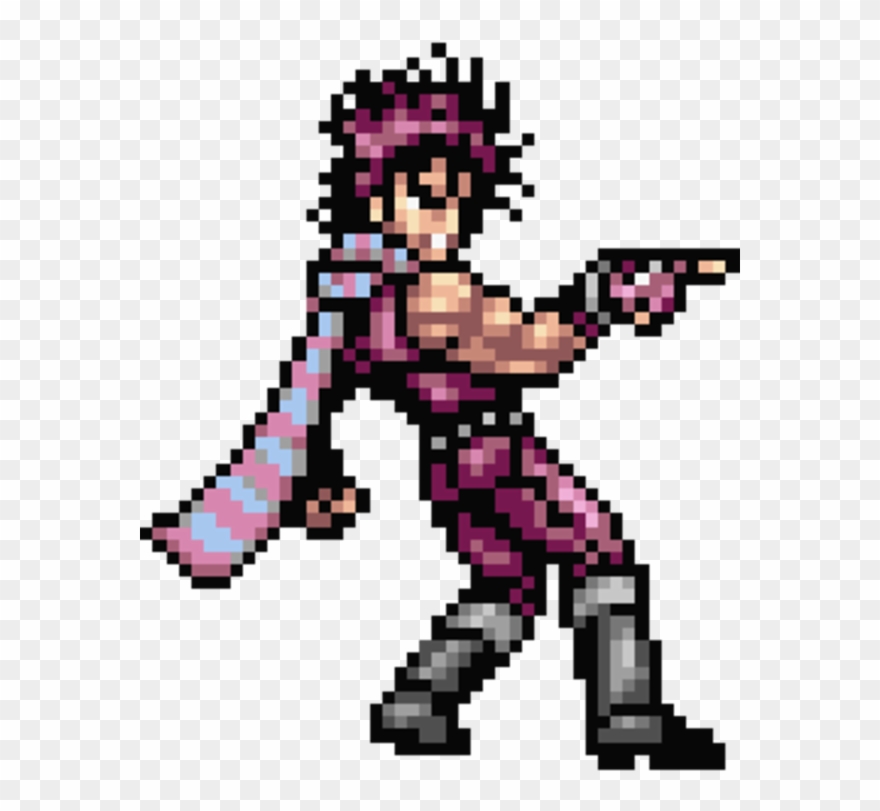 Jojo's Bizarre Adventure - Joseph Joestar Pixel Art Clipart