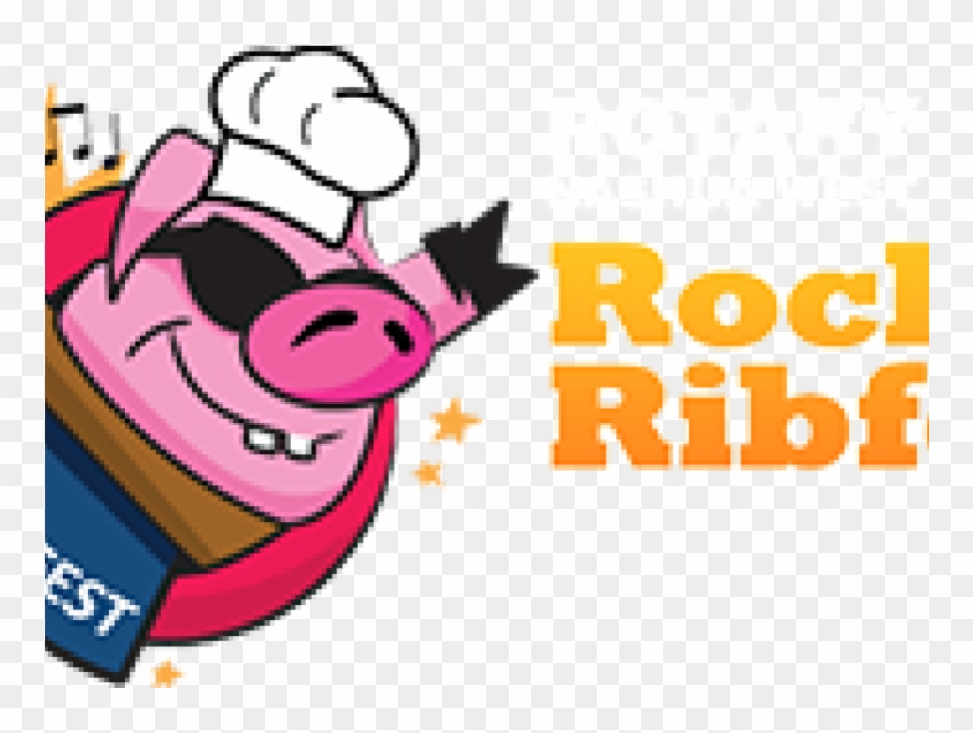 Rotary Rock'n Ribfest - Cartoon Clipart