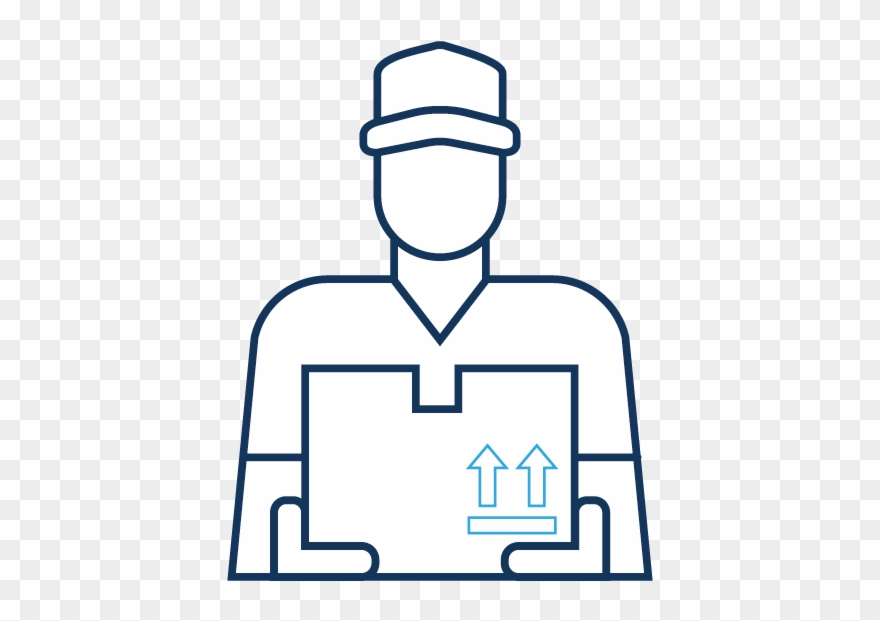 On Board Courier - Illustration Clipart