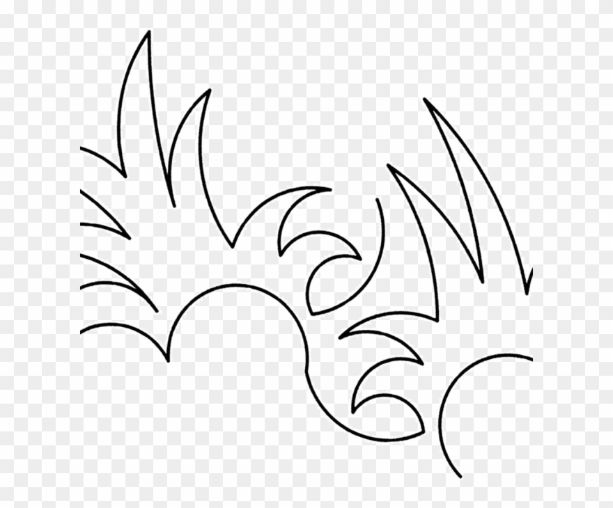 #30498 Bad Hair Day - Line Art Clipart