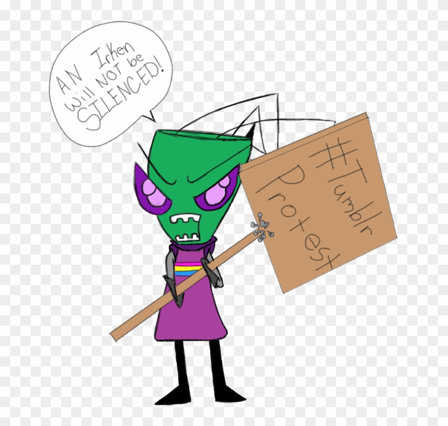 Tumblr Protest - Cartoon Clipart