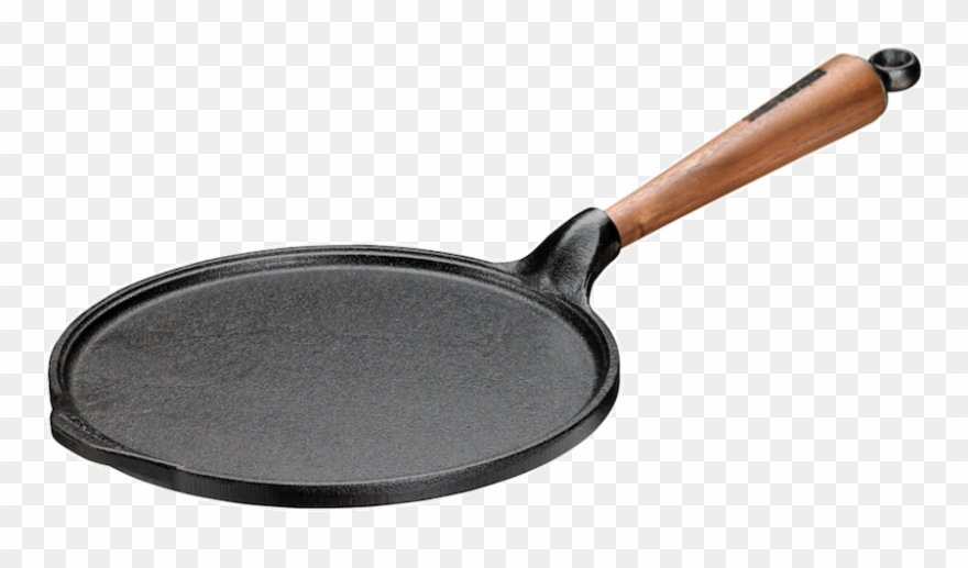 Cast Iron Pancake Pan Walnut Handle - Crepiere Skeppshult Clipart