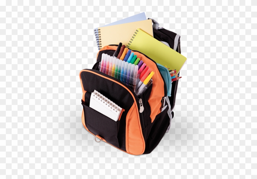 School Bag Download Png Image - School Bag With Books Clipart