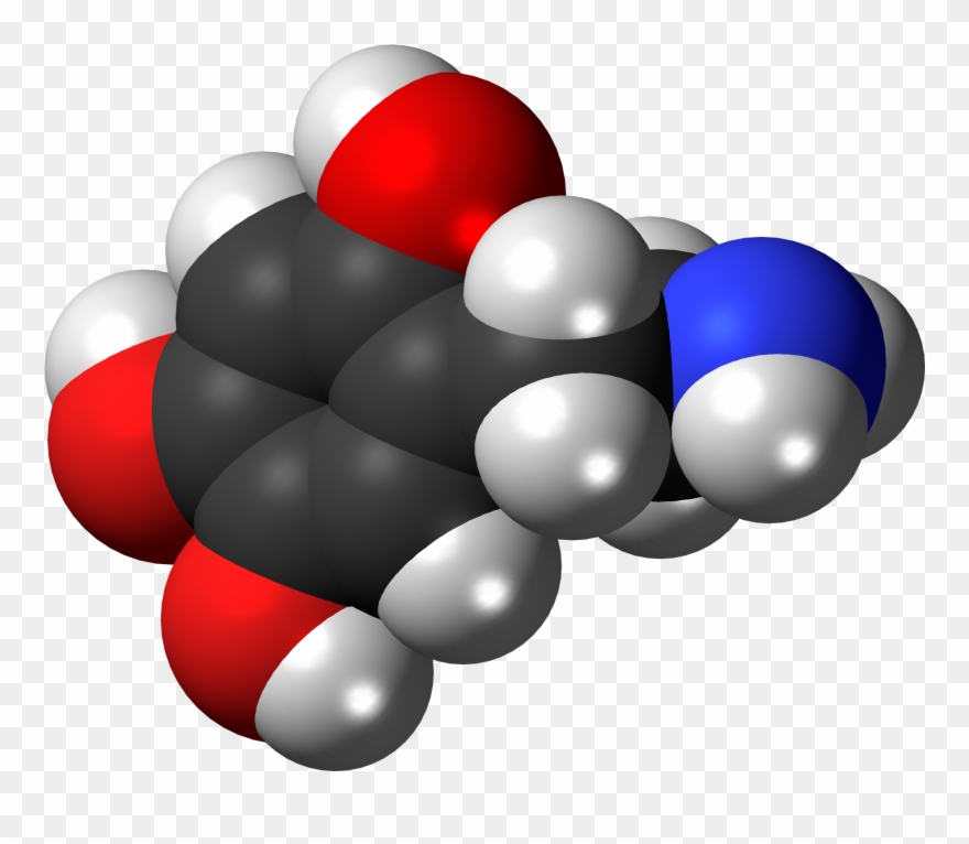 Oxidopamine 3d Spacefill - Tirotropina Clipart