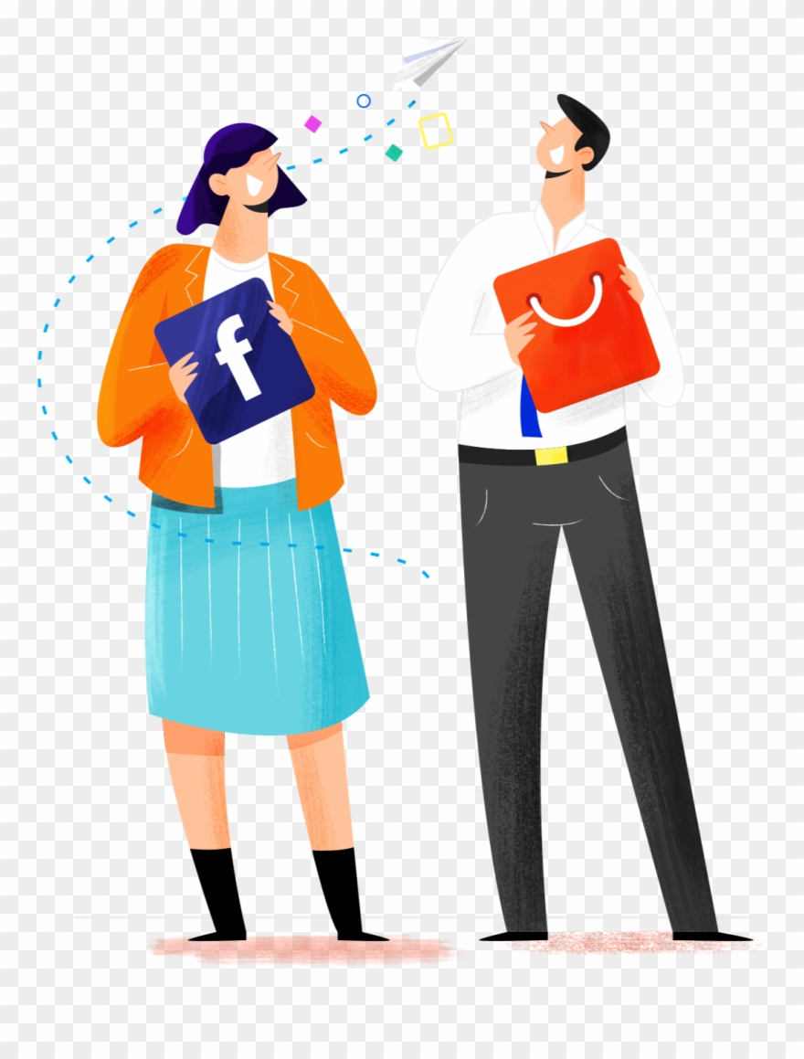 Hello We Are Ecomlad And We Will Help Your Business - Cartoon Clipart