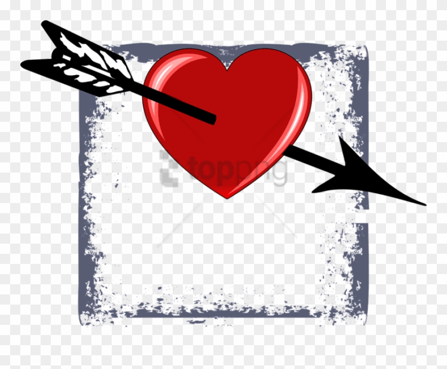 Free Png Download Corazon De San Valentin Con Flecha - Versos Románticos Clipart