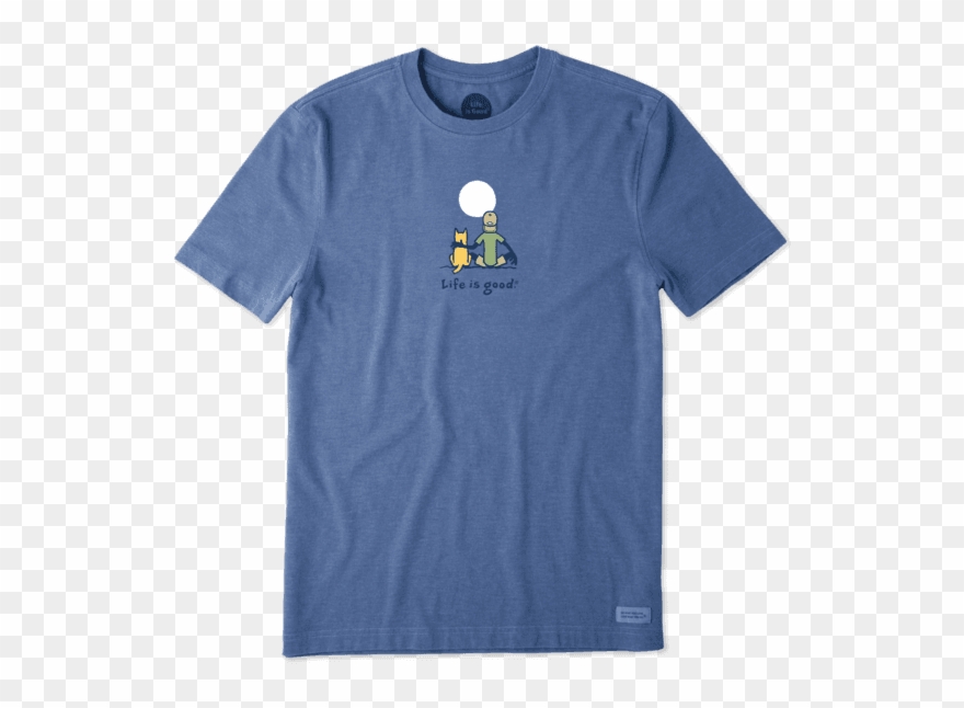 Men's Jake And Rocket Moon Vintage Crusher Tee - Life Is Good Gone Clubbin Clipart