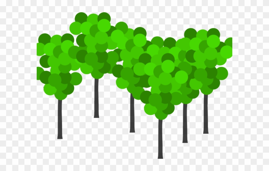 Shrub Clipart Bunch Tree - Bunch Of Trees Clipart - Png Download