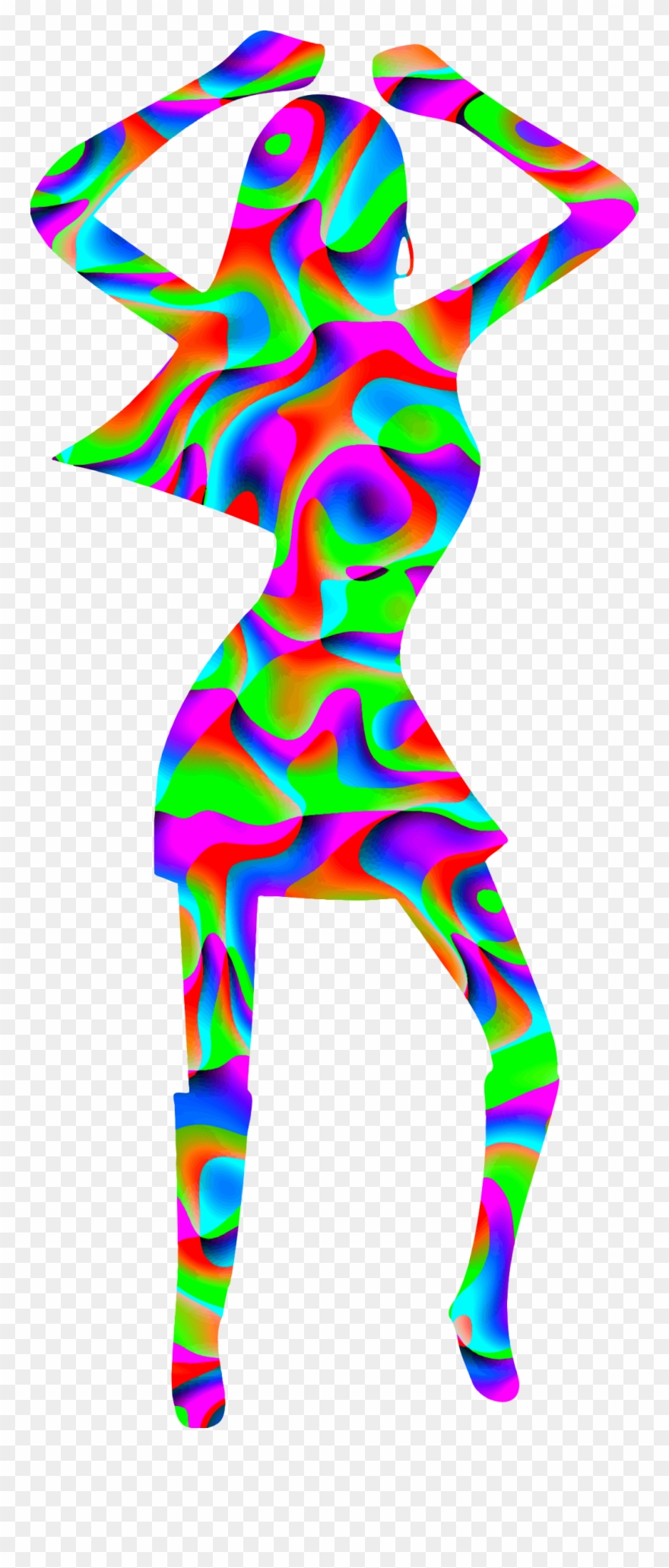 Colourful Disco Dancer - Clipart Disco - Png Download