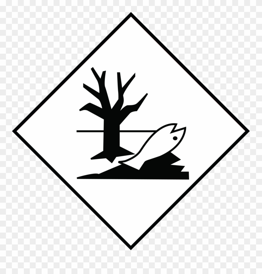 Miscellanous Dangerous Substances And Articles - Marine Pollutant Placard Clipart