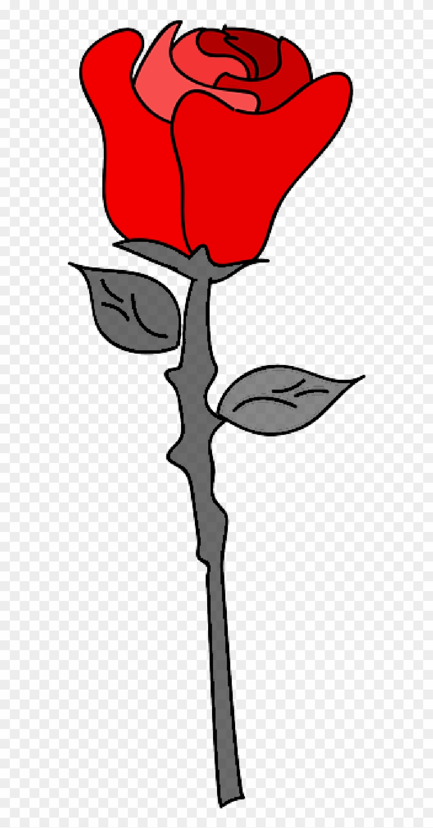 Cartoon Rose Clip Art - Clip Art Svgz - Png Download