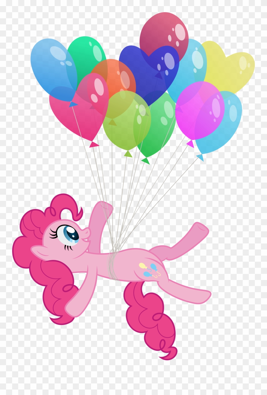 My Little Pony Clipart Balloon - Pinkie Pie With Balloons - Png Download