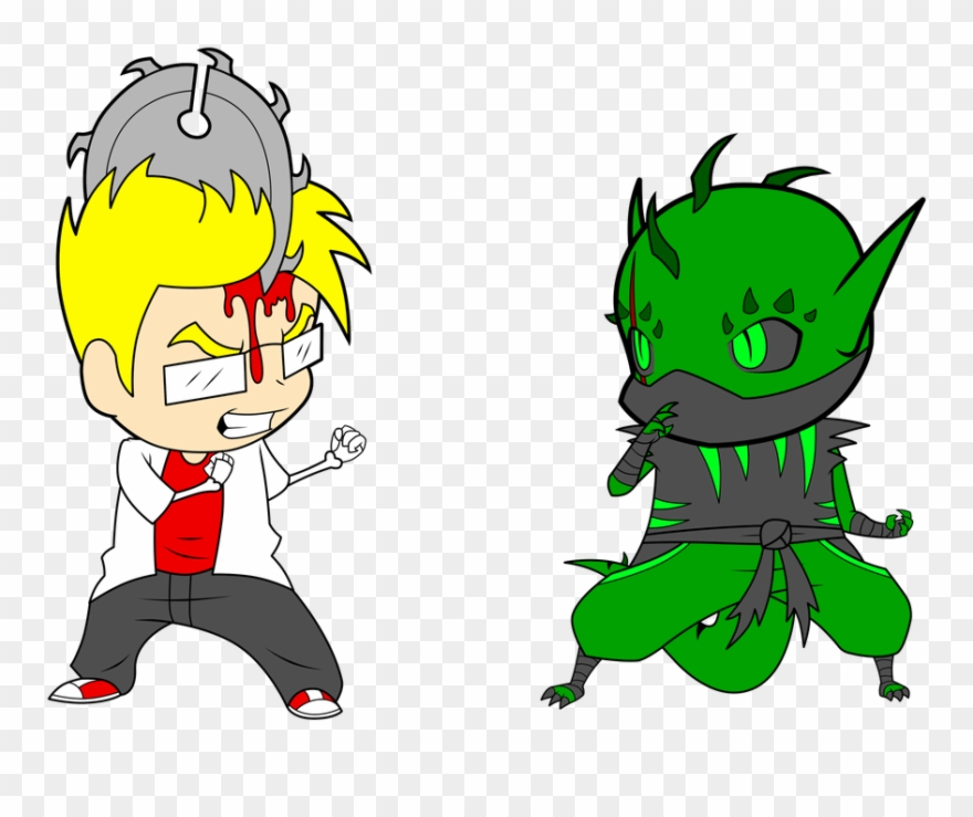 Adam Vs Gecko By Thegeckoninja - Cartoon Clipart