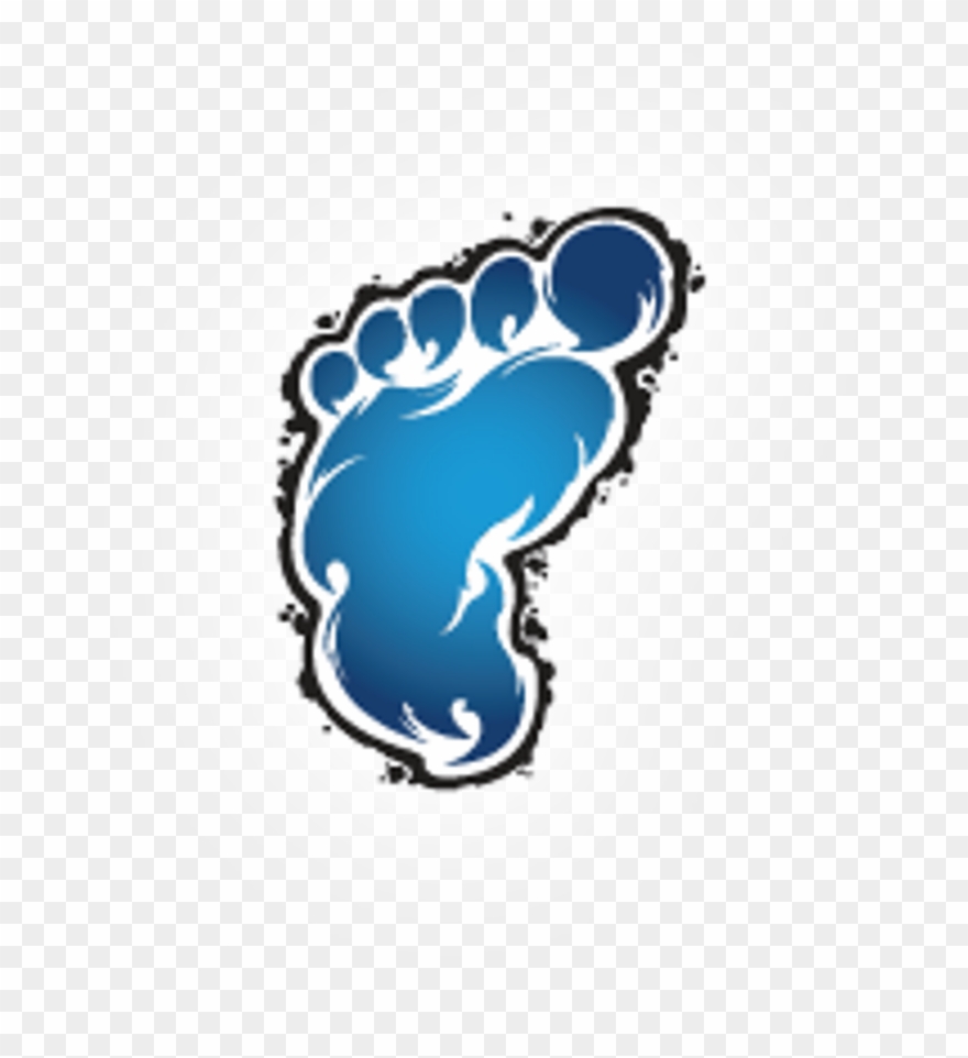 Yeti Travel - Bigfoot Footprint Cartoon Clipart