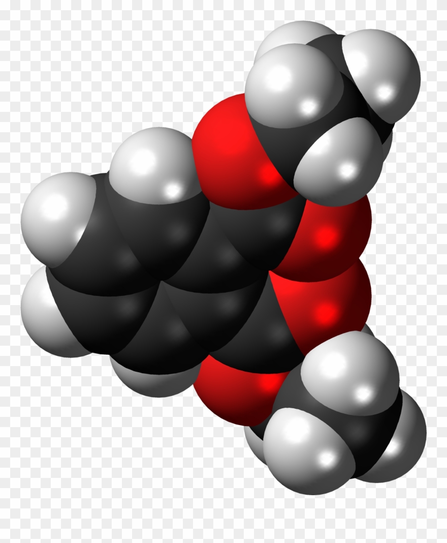 Diethyl Phthalate 3d Spacefill - Cartoon Clipart