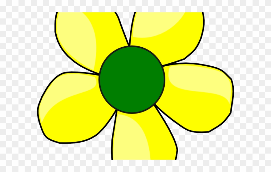 Yellow Flower Clipart Hippie - Warna Pink - Png Download