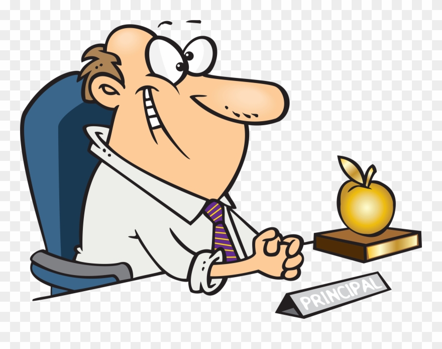Principal As The Boss - Principal Cartoon Clipart