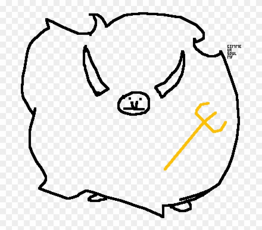 A More Fluffy Satan - Sketch Clipart