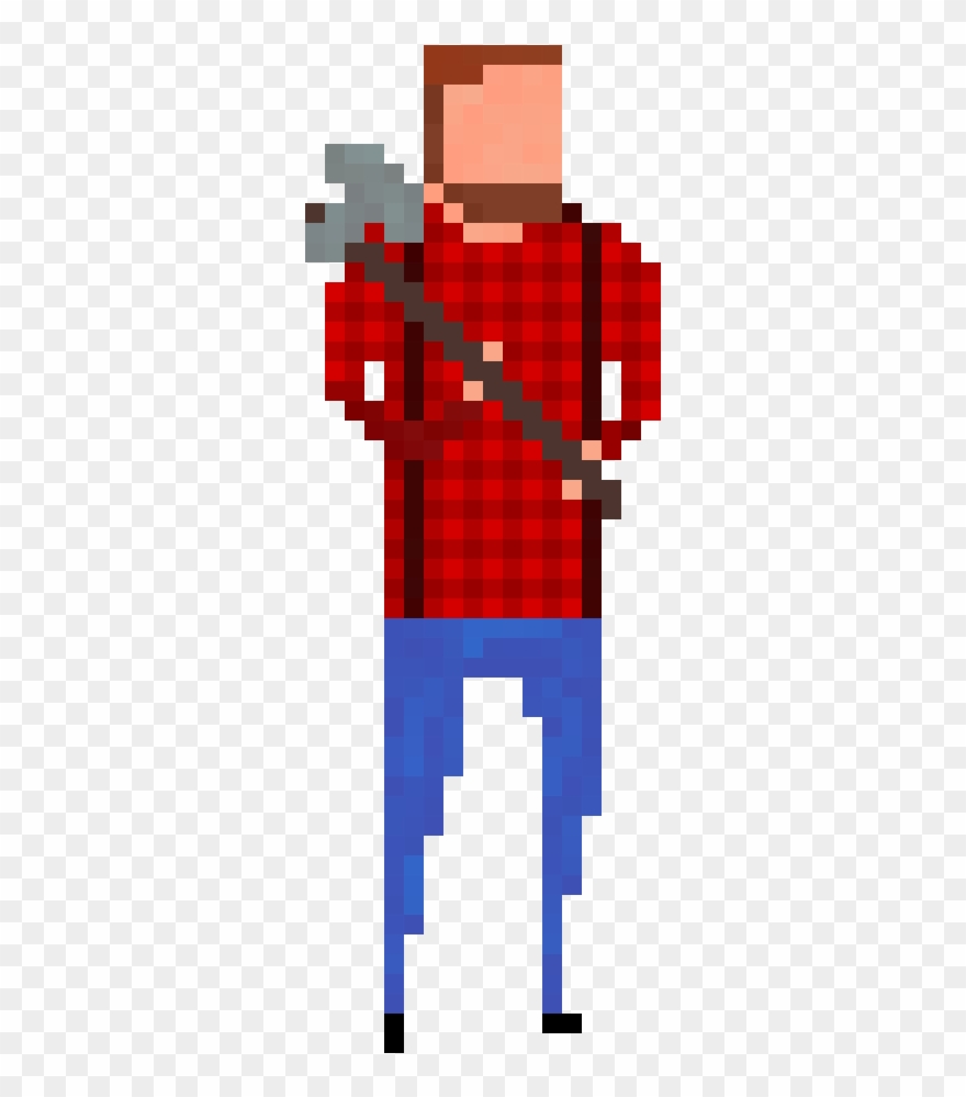Lumberjack 3rd Stance - Illustration Clipart