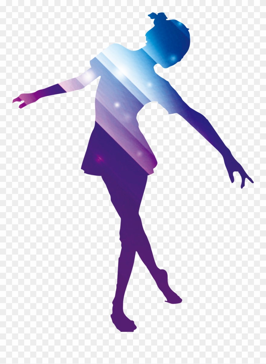 Poster Colored Of People Dancing - Siluetas De Personas Bailando Clipart