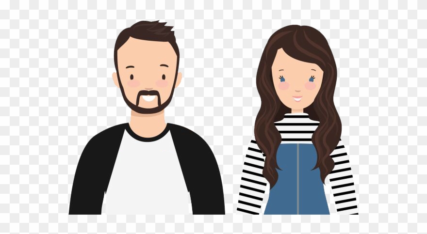 A Couples Defeat - Cartoon Clipart