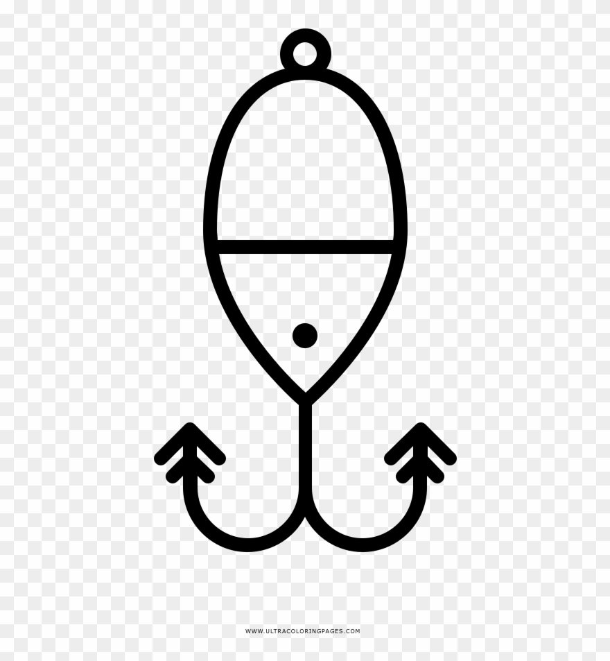 Fishing Lure Coloring Page - Icon Clipart