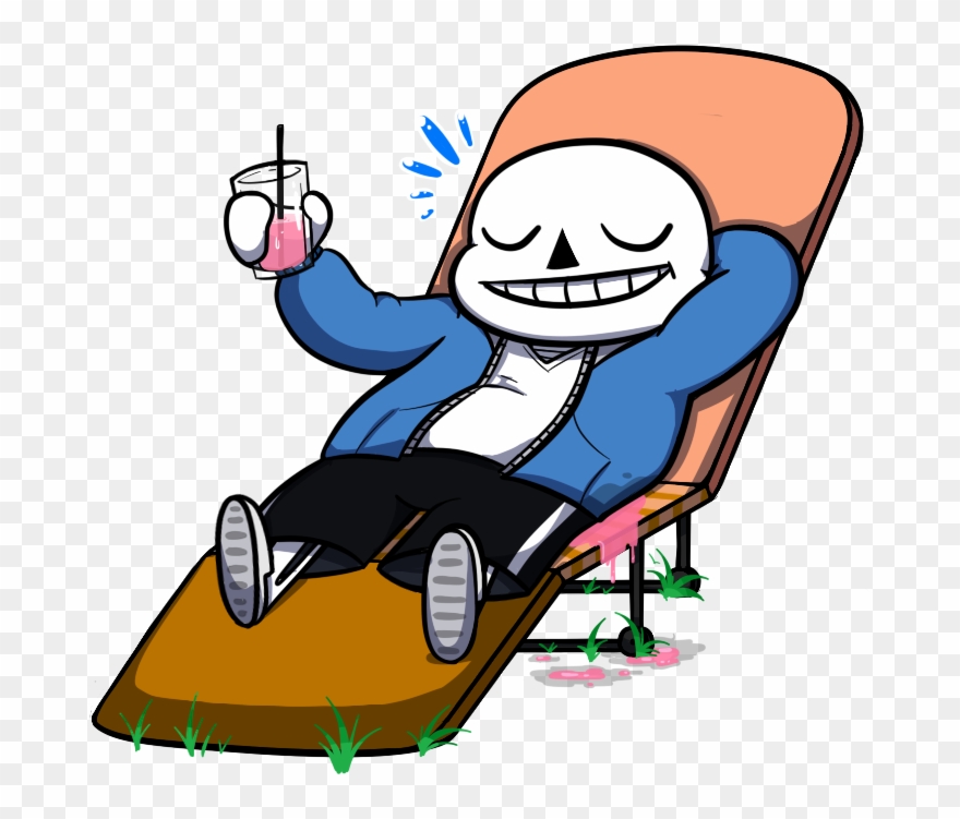 “ I Found This Video And I Just Had To Draw Sans Chilling Clipart