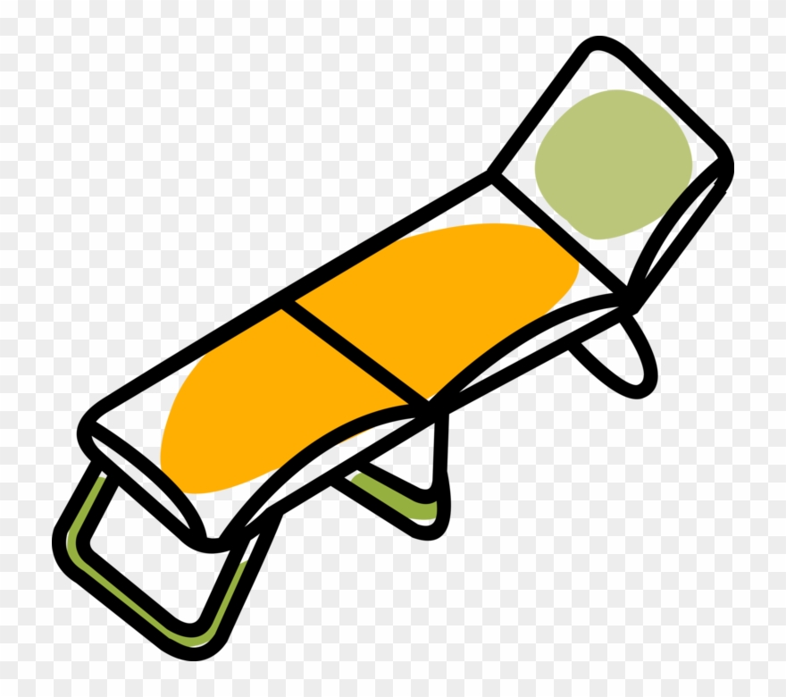 Vector Illustration Of Beach Lounge Chair Furniture Clipart