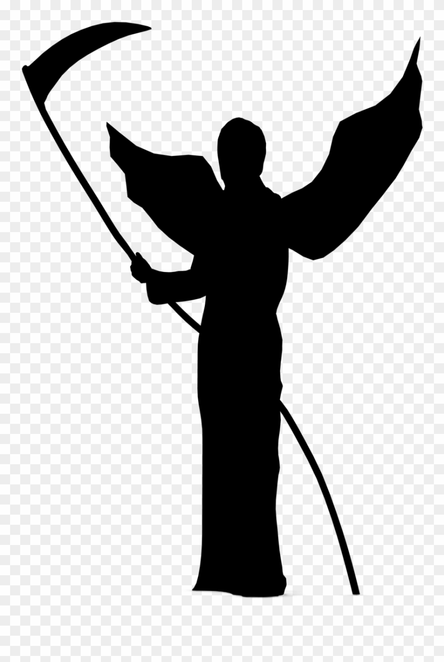 Woman Angel Scythe - Death Clipart