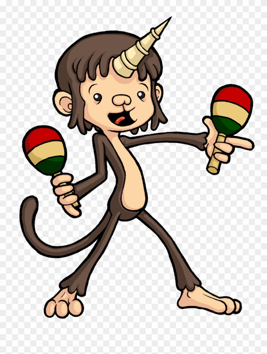 Well, This Is A Monkey With Maracas Maraca Monkey = Clipart