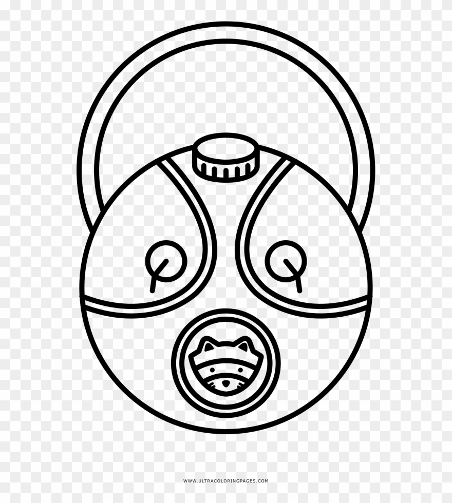 Water Canteen Coloring Page - Line Art Clipart