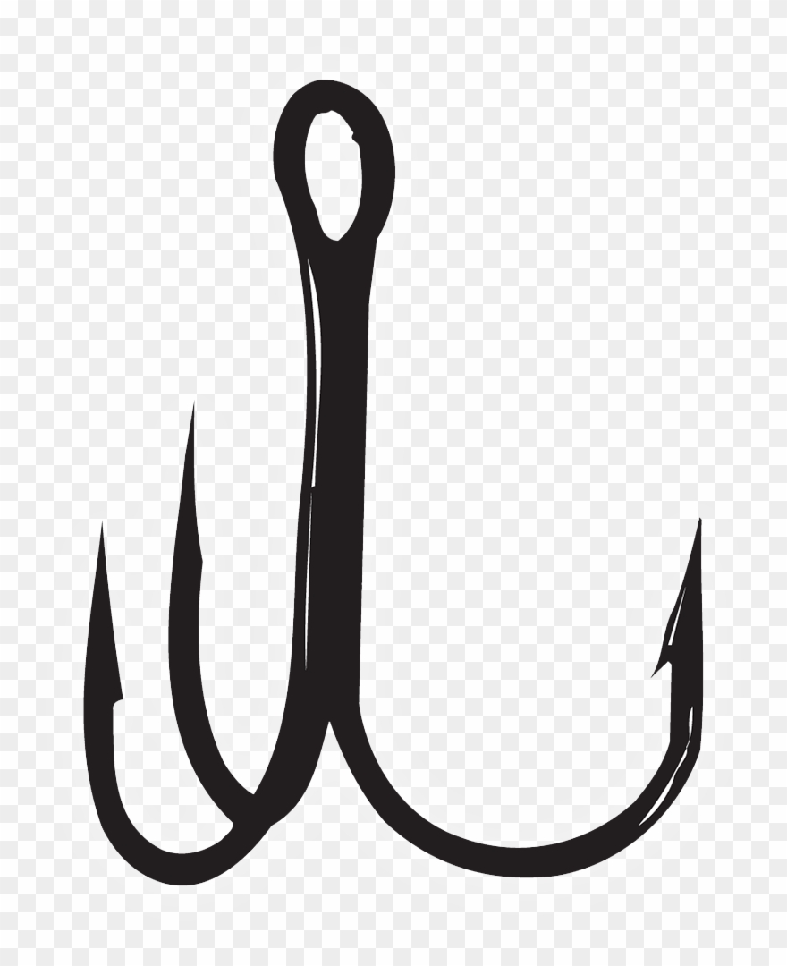 Download Treble Hooks, Round Bend - Treble Hook Clip Art - Png Download (#3858003) - PinClipart