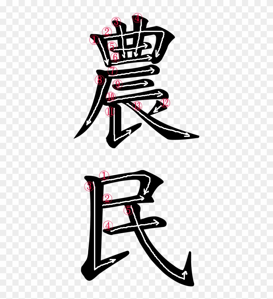 Japanese Word For Peasant Clipart