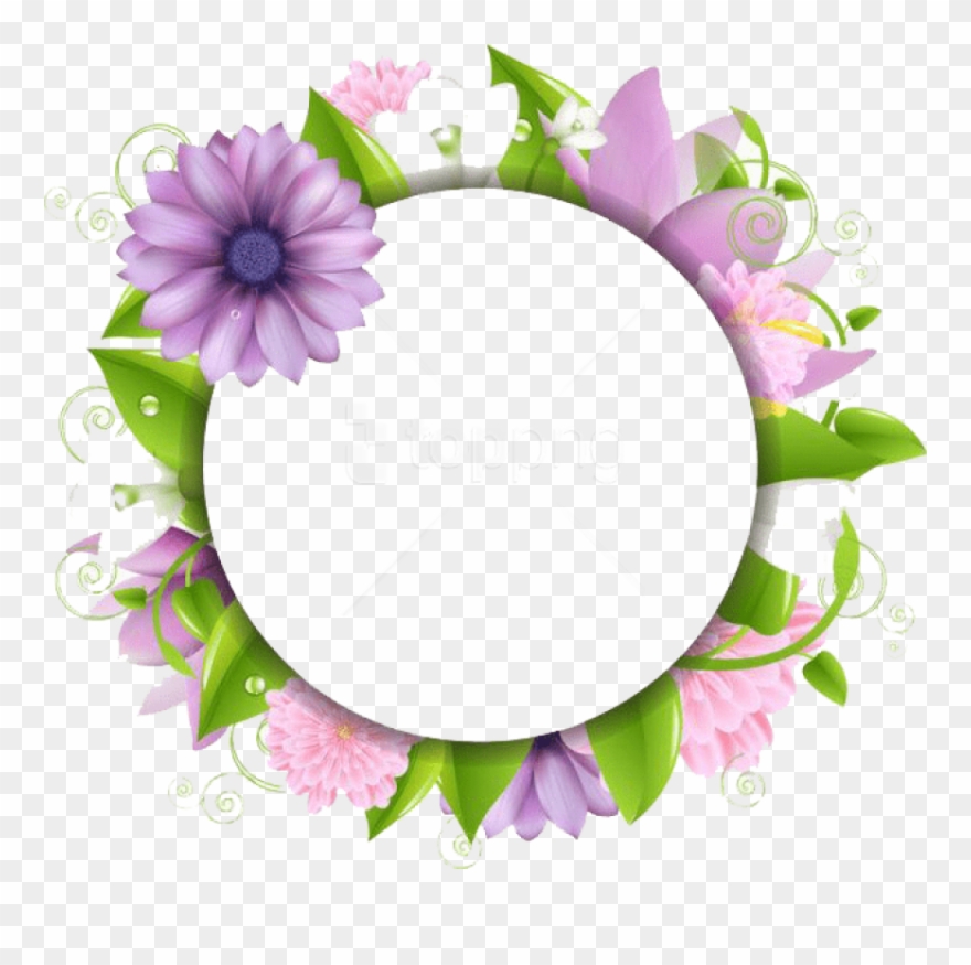 Free Png Flowers Borders Picture Png - Flower Border Transparent Circle Clipart