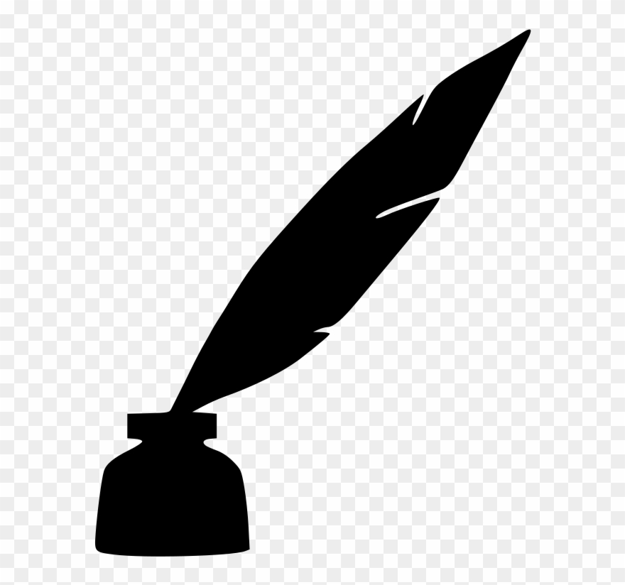 Quill And Ink - Dessin Plume Et Encrier Clipart