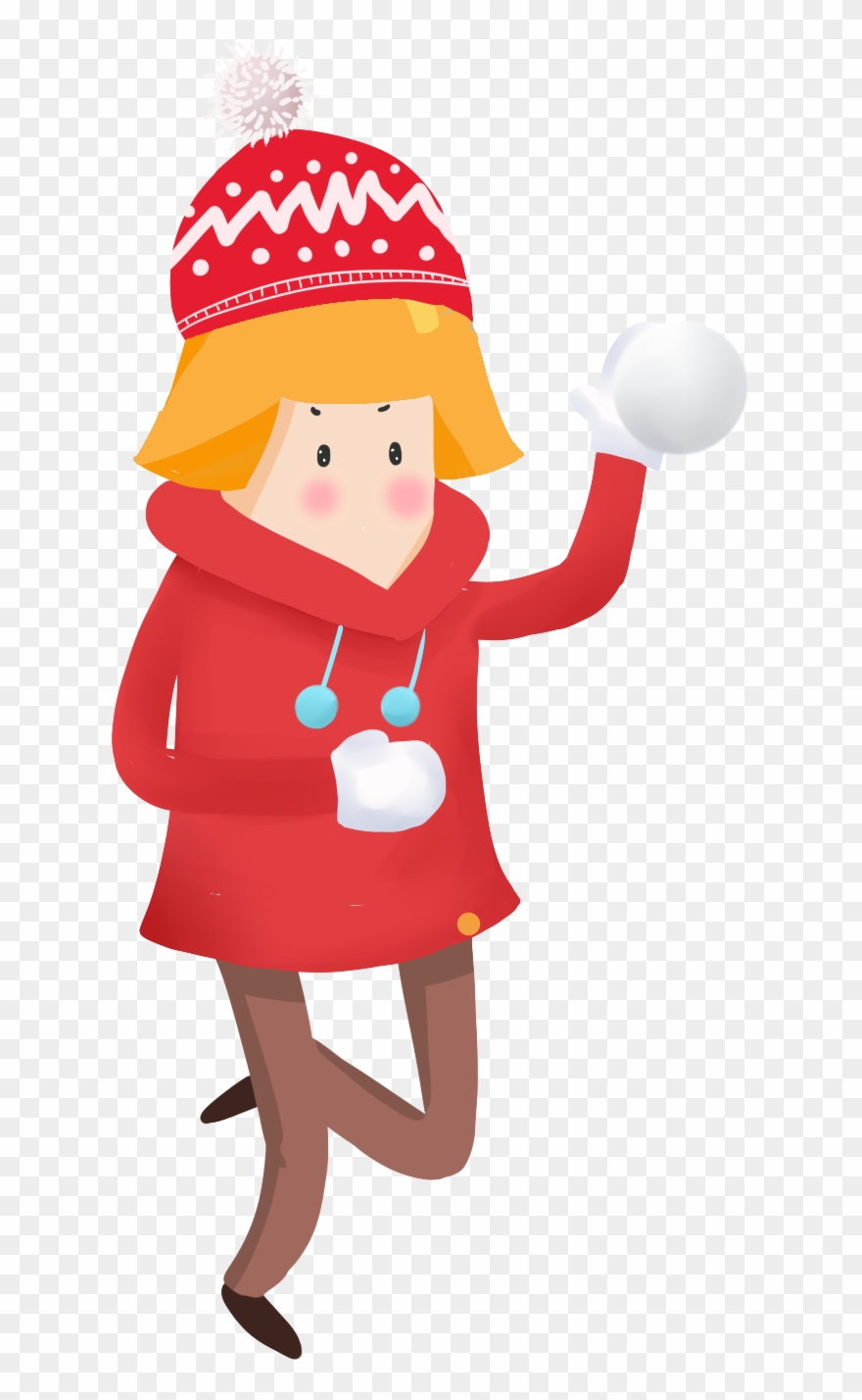 Cartoon Simple Winter Fresh Png And Psd - Child Clipart