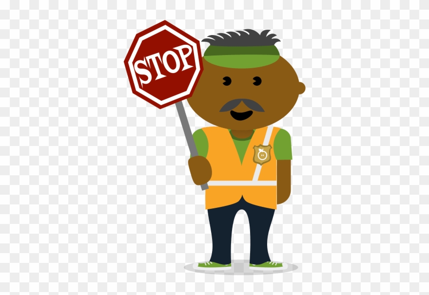 I'm A Crossing Guard - Cartoon Clipart