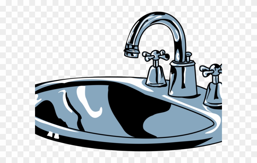 Bathtub Clipart Shower Tap - Bathroom Sink Clipart - Png Download