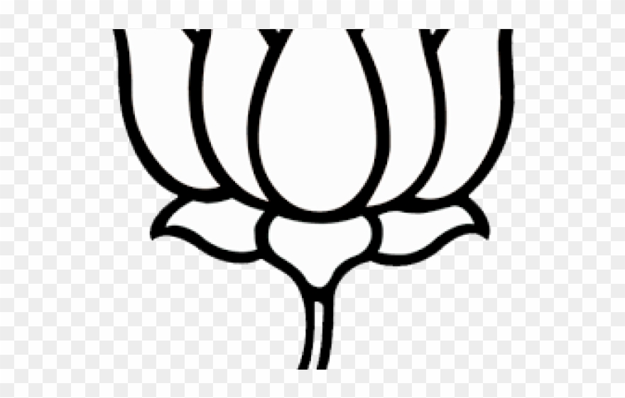Lotus Clipart Bjp Logo - Logo Bharatiya Janata Party - Png Download