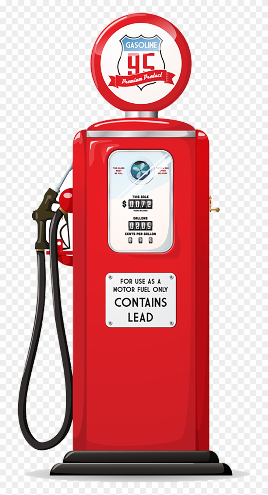 Is This The Bottom - Vintage Gas Pump Clip Art - Png Download