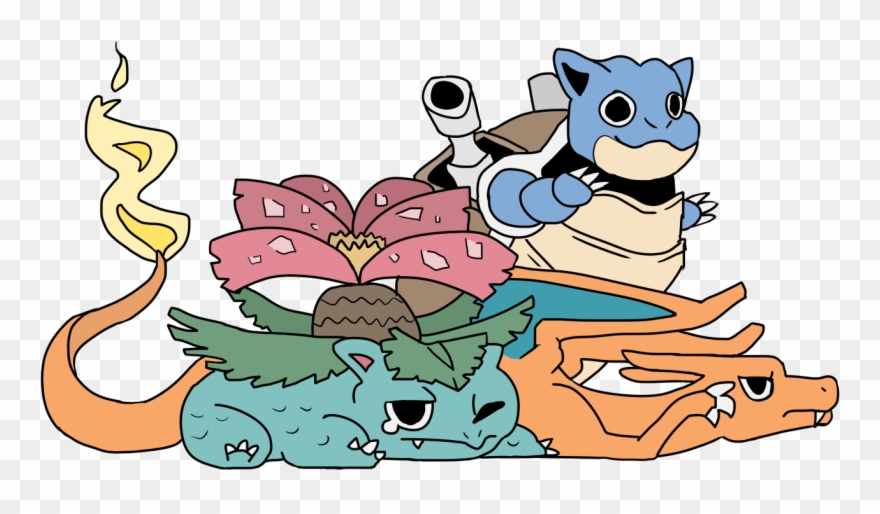 • Art Pokemon Venusaur Charmander Bulbasaur Squirtle - Blastoise Venusaur Charizard Transparent Clipart