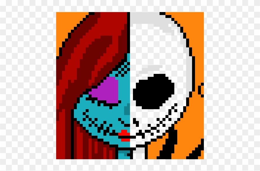 Jack And Sally - Nightmare Before Christmas Pixel Art Clipart