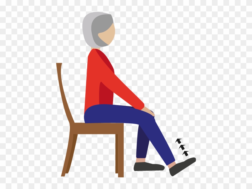 Calf Stretch - Sitting Clipart